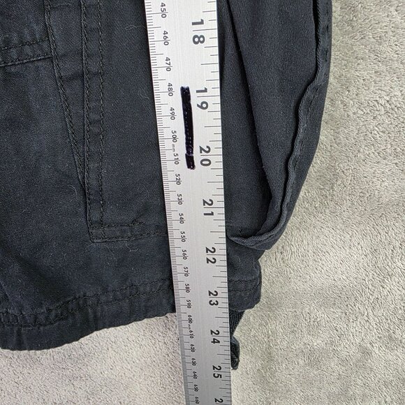 Mens Hustle Gang Black Cargo Shorts 100% Cotton 11" Inseam Size 42 - Picture 9 of 10